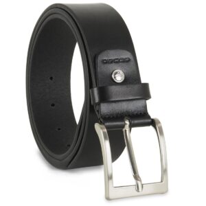 Acciaio cintura cuoio nero